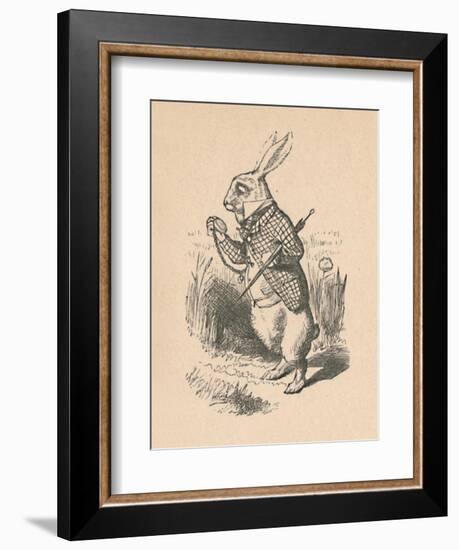 'The White Rabbit with a watch', 1889-John Tenniel-Framed Giclee Print