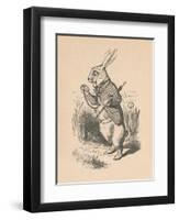 'The White Rabbit with a watch', 1889-John Tenniel-Framed Giclee Print