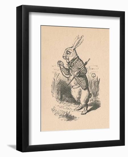 'The White Rabbit with a watch', 1889-John Tenniel-Framed Giclee Print