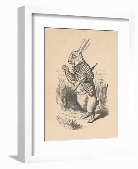 'The White Rabbit with a watch', 1889-John Tenniel-Framed Giclee Print