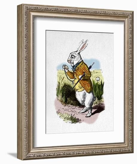 'The White Rabbit with a watch', 1889-John Tenniel-Framed Giclee Print