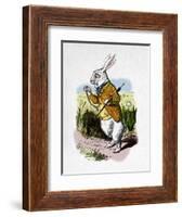 'The White Rabbit with a watch', 1889-John Tenniel-Framed Giclee Print