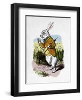 'The White Rabbit with a watch', 1889-John Tenniel-Framed Giclee Print