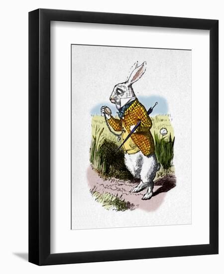 'The White Rabbit with a watch', 1889-John Tenniel-Framed Giclee Print