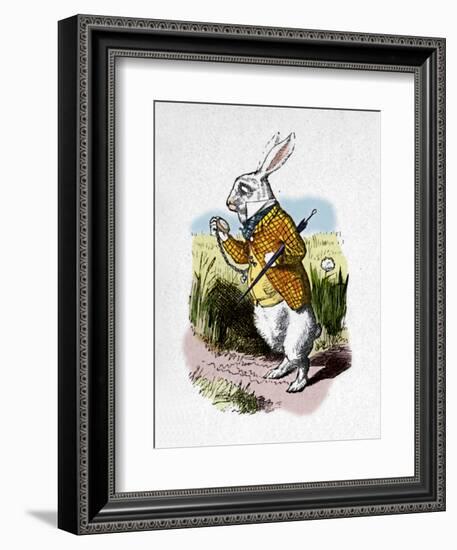 'The White Rabbit with a watch', 1889-John Tenniel-Framed Giclee Print