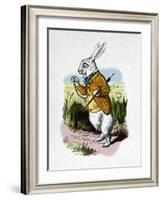 'The White Rabbit with a watch', 1889-John Tenniel-Framed Giclee Print