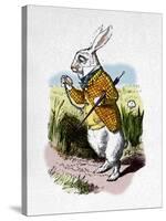 'The White Rabbit with a watch', 1889-John Tenniel-Stretched Canvas