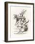 The White Rabbit with Trumpet and Scroll Heralding the Accusation, from 'Alice in Wonderland' by Le-John Tenniel-Framed Giclee Print