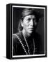 The White Singer, C.1906 (B/W Photo)-Edward Sheriff Curtis-Framed Stretched Canvas