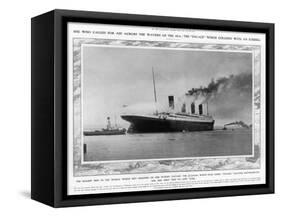 The White Star Liner 'Titanic' Leaving Southampton-null-Framed Stretched Canvas