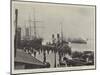 The White Star Rms Germanic, Lying at Liverpool Landing-Stage, Outward Bound for New York-null-Mounted Giclee Print