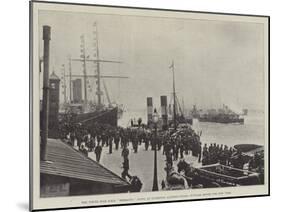 The White Star Rms Germanic, Lying at Liverpool Landing-Stage, Outward Bound for New York-null-Mounted Giclee Print