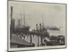 The White Star Rms Germanic, Lying at Liverpool Landing-Stage, Outward Bound for New York-null-Mounted Giclee Print