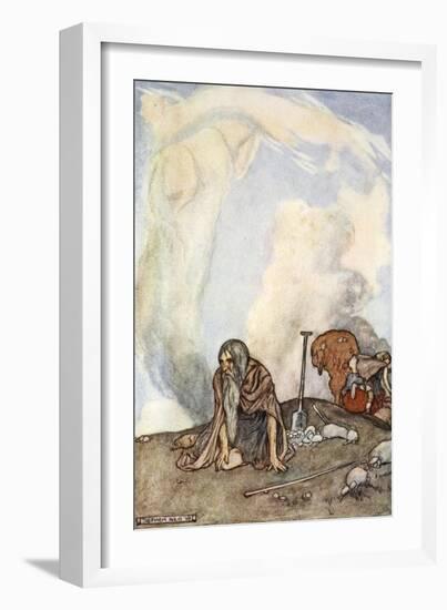 The white steed had vanished from their eyes like a wreath of mist', c1910-Stephen Reid-Framed Giclee Print