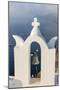 The White Steeple of the Church and the Blue Aegean Sea as Symbols of Greece, Oia, Santorini-Roberto Moiola-Mounted Photographic Print