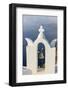 The White Steeple of the Church and the Blue Aegean Sea as Symbols of Greece, Oia, Santorini-Roberto Moiola-Framed Photographic Print