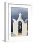 The White Steeple of the Church and the Blue Aegean Sea as Symbols of Greece, Oia, Santorini-Roberto Moiola-Framed Photographic Print