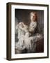 The White Swan Grace and Kit pastel and black crayon-William Orpen-Framed Giclee Print