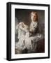The White Swan Grace and Kit pastel and black crayon-William Orpen-Framed Giclee Print