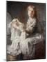 The White Swan Grace and Kit pastel and black crayon-William Orpen-Mounted Giclee Print