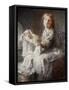 The White Swan Grace and Kit pastel and black crayon-William Orpen-Framed Stretched Canvas