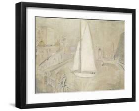 The White Yacht in Monte Carlo-Christopher Wood-Framed Giclee Print