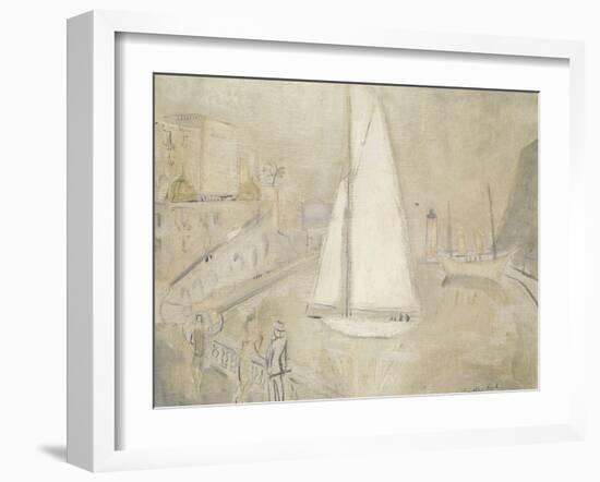 The White Yacht in Monte Carlo-Christopher Wood-Framed Giclee Print