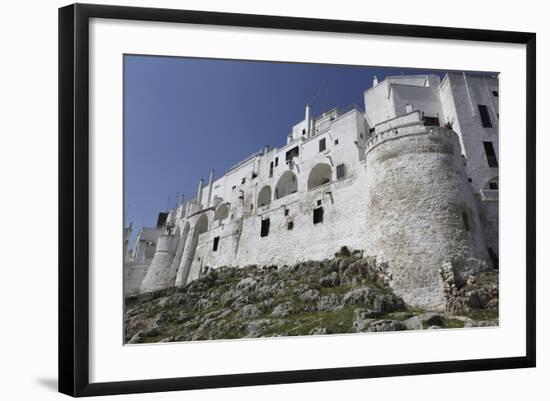 The Whitewashed City Wall, Including a Defensive Tower, in the White City (Citta Bianca)-Stuart Forster-Framed Photographic Print