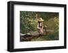 The Whittling Boy, 1873-Winslow Homer-Framed Art Print