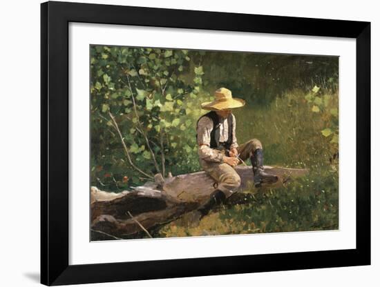 The Whittling Boy, 1873-Winslow Homer-Framed Art Print