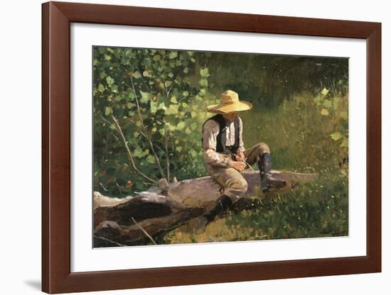 The Whittling Boy, 1873-Winslow Homer-Framed Art Print