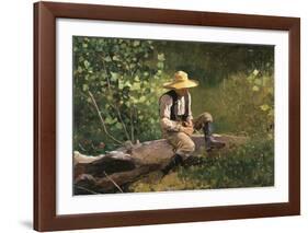 The Whittling Boy, 1873-Winslow Homer-Framed Art Print