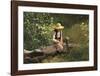 The Whittling Boy, 1873-Winslow Homer-Framed Art Print