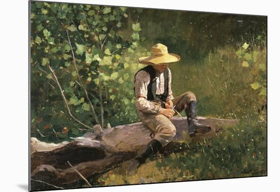 The Whittling Boy, 1873-Winslow Homer-Mounted Art Print