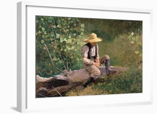 The Whittling Boy, 1873-Winslow Homer-Framed Giclee Print