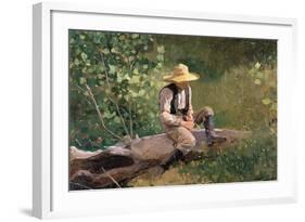 The Whittling Boy, 1873-Winslow Homer-Framed Giclee Print