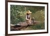 The Whittling Boy, 1873-Winslow Homer-Framed Giclee Print