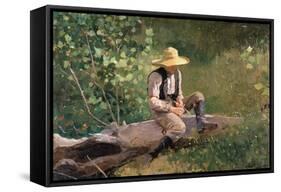 The Whittling Boy, 1873-Winslow Homer-Framed Stretched Canvas