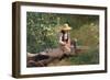 The Whittling Boy, 1873-Winslow Homer-Framed Giclee Print