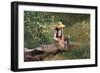 The Whittling Boy, 1873-Winslow Homer-Framed Giclee Print