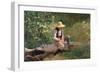 The Whittling Boy, 1873-Winslow Homer-Framed Giclee Print