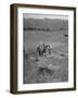 The Whole Family of Farmers Harvesting Wheat in Field-Dmitri Kessel-Framed Photographic Print