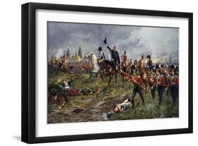 "The Whole Line Will Advance", the Battle of Waterloo-Edgar Alfred Holloway-Framed Giclee Print