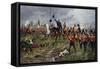 "The Whole Line Will Advance", the Battle of Waterloo-Edgar Alfred Holloway-Framed Stretched Canvas