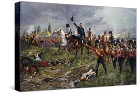 "The Whole Line Will Advance", the Battle of Waterloo-Edgar Alfred Holloway-Stretched Canvas