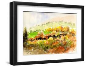 The Whole Mountainside is Ablaze in Colorful Autumn Leaves, Glorious Autumn in Yatsugatake-Kenji Fujimura-Framed Art Print