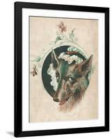 The Wicked Wolf Wearing Red Riding Hood's Grandmother's Nightcap: a Rather Unconvincing Disguise!-null-Framed Art Print