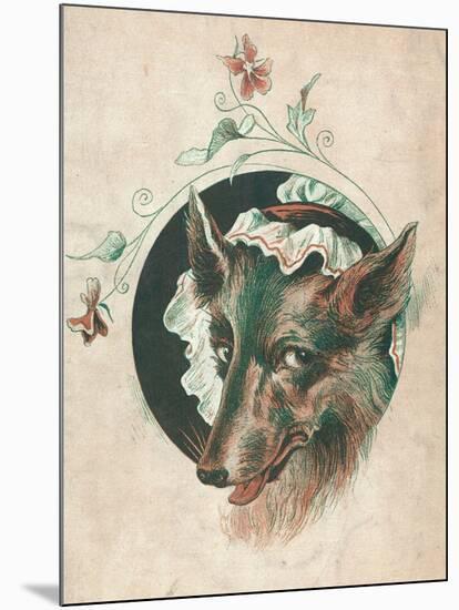 The Wicked Wolf Wearing Red Riding Hood's Grandmother's Nightcap: a Rather Unconvincing Disguise!-null-Mounted Art Print