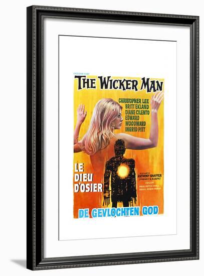 The Wicker Man, (aka Le Dieu D'osier), Belgian poster, 1973-null-Framed Art Print