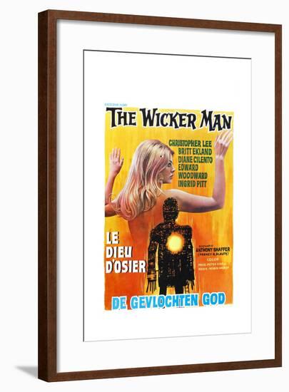 The Wicker Man, (aka Le Dieu D'osier), Belgian poster, 1973-null-Framed Art Print